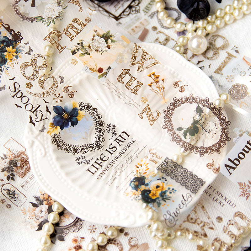 ROLLO WASHI TAPE EN PET COLECCION ROMANTIC Dark Vintage