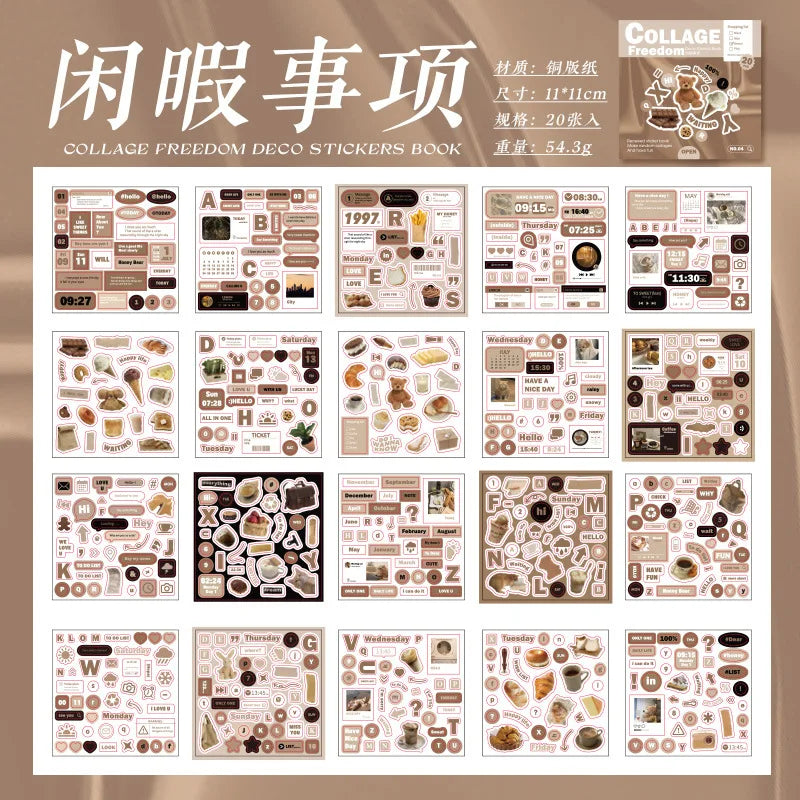 LIBRO STICKERS COLECCION COLLAGE FREEDOM