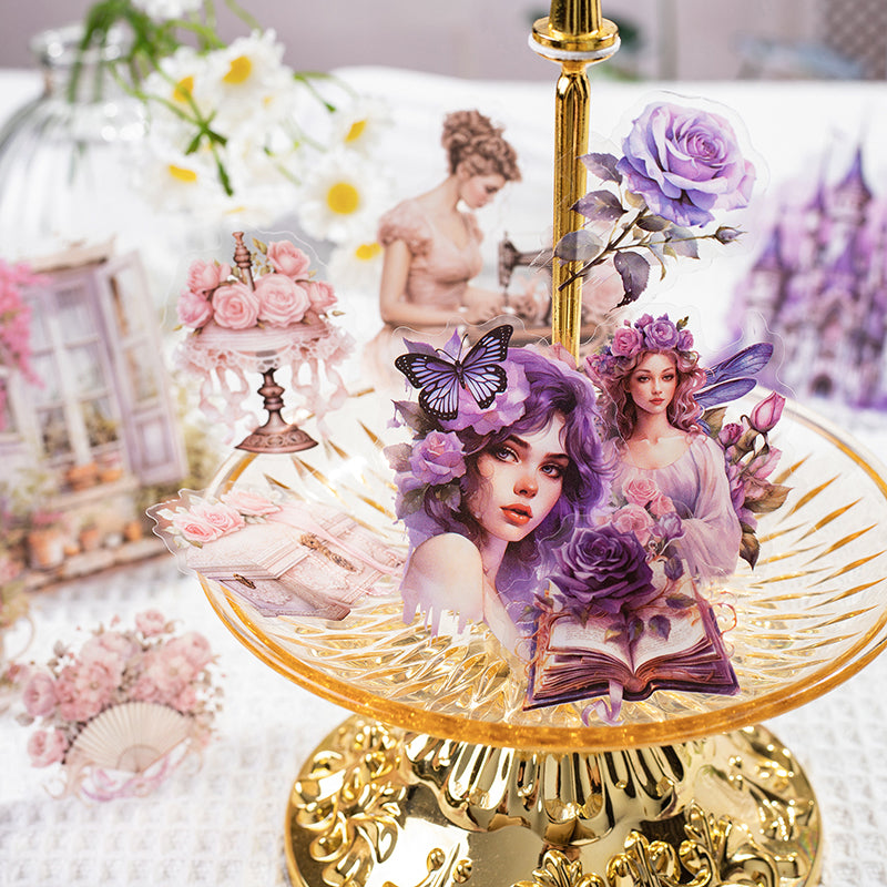Pack de Stickers PET "Alice in The Garden"