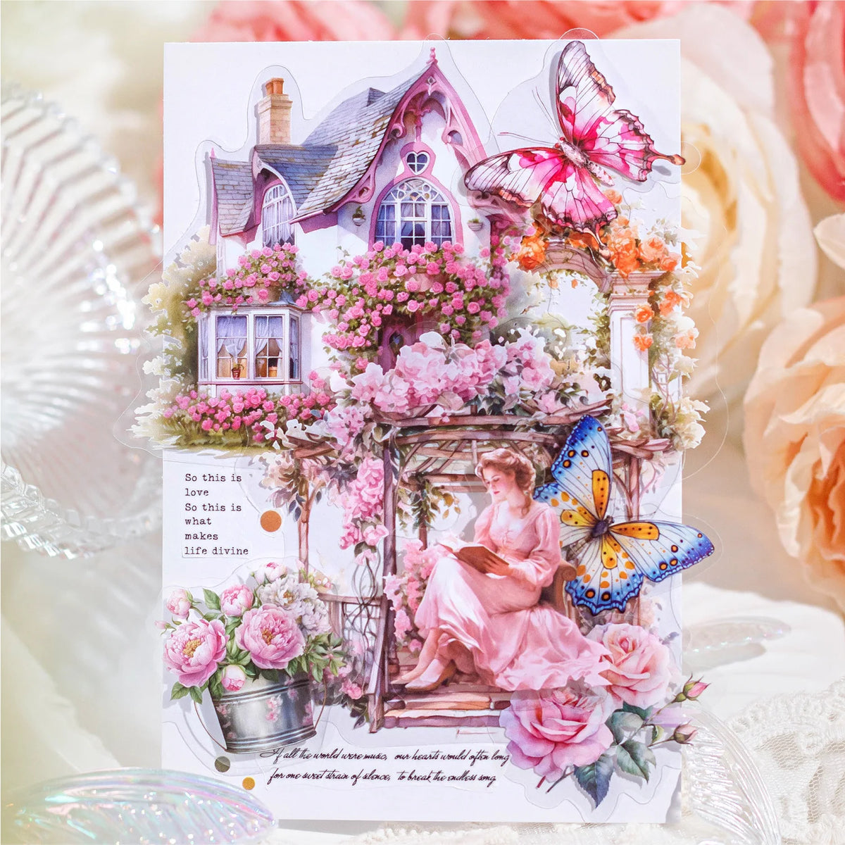 PET Stickers Retro Flowers