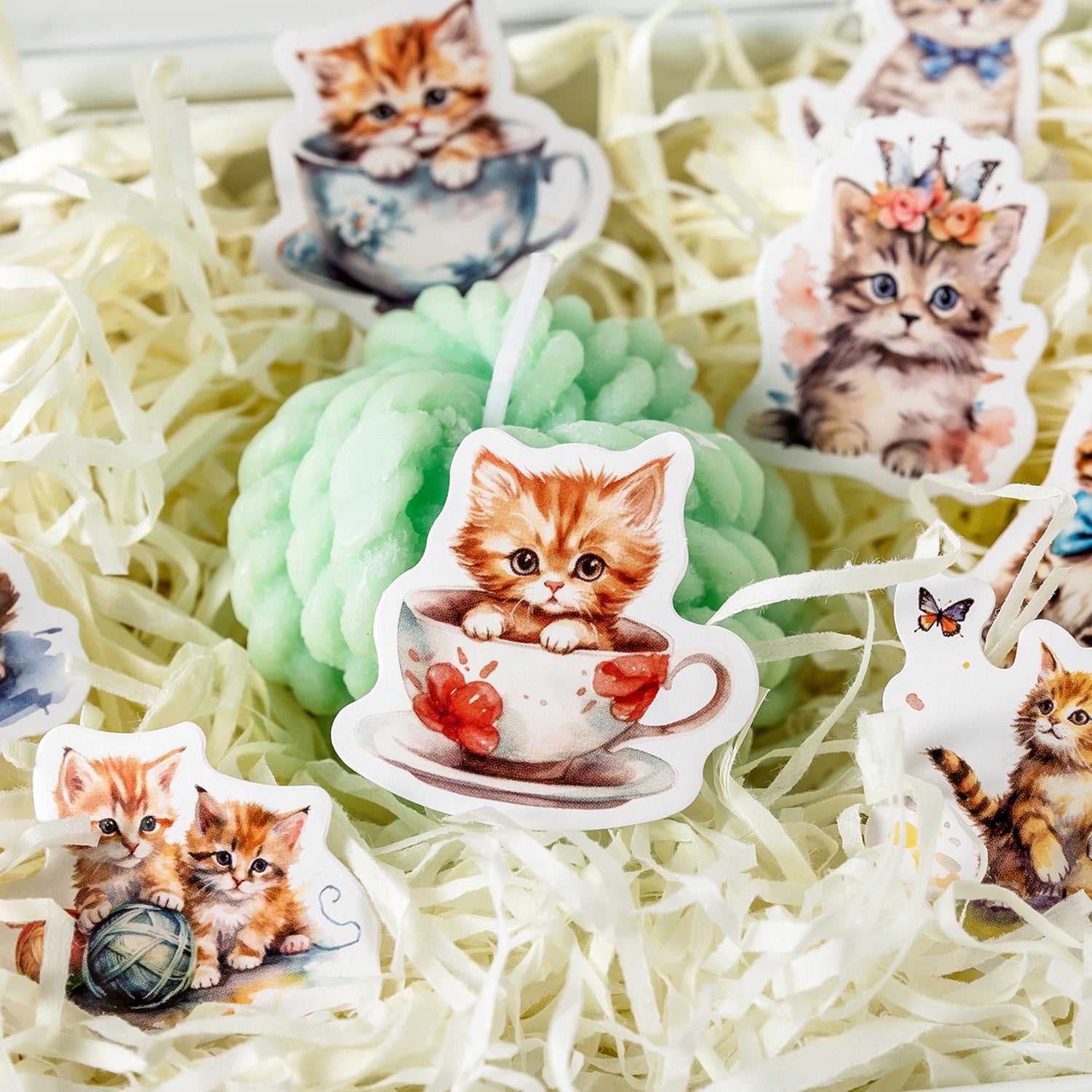 CAJA STICKER GATITOS BEBES