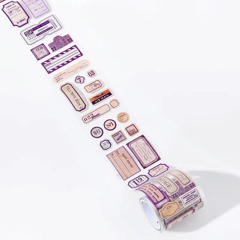 Rollo de stickers vintage (55 mm x 2 m)
