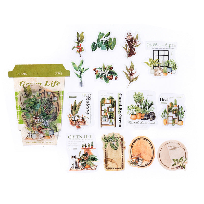 STICKERS COLECCION  COFFEE EN PET