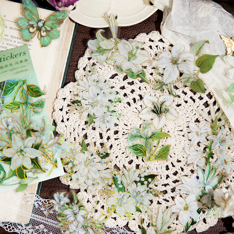 PET Plant Flowers Stickers
