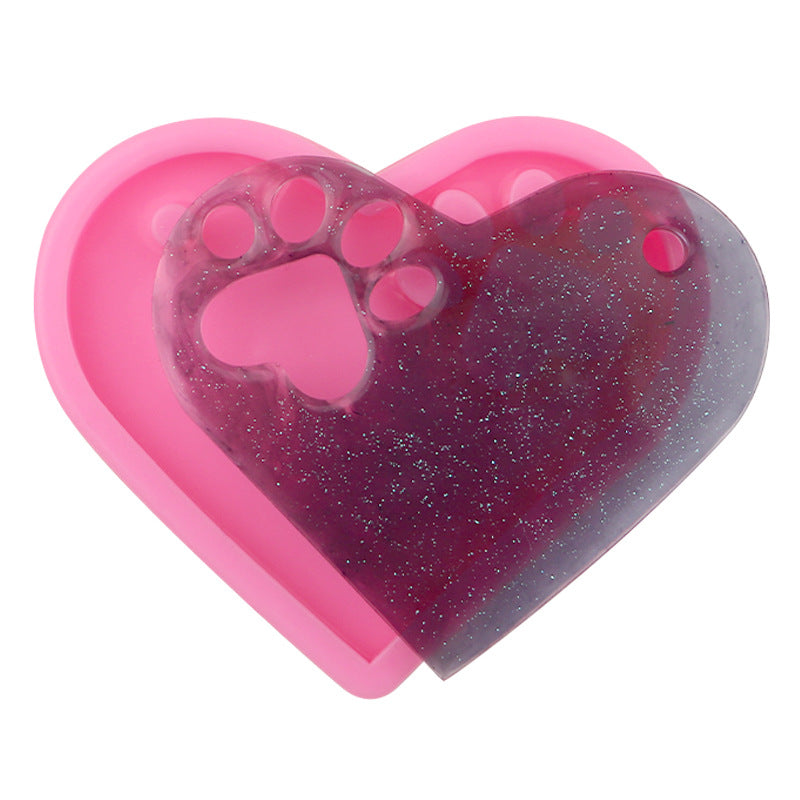Molde silicona corazon huellita - 29990