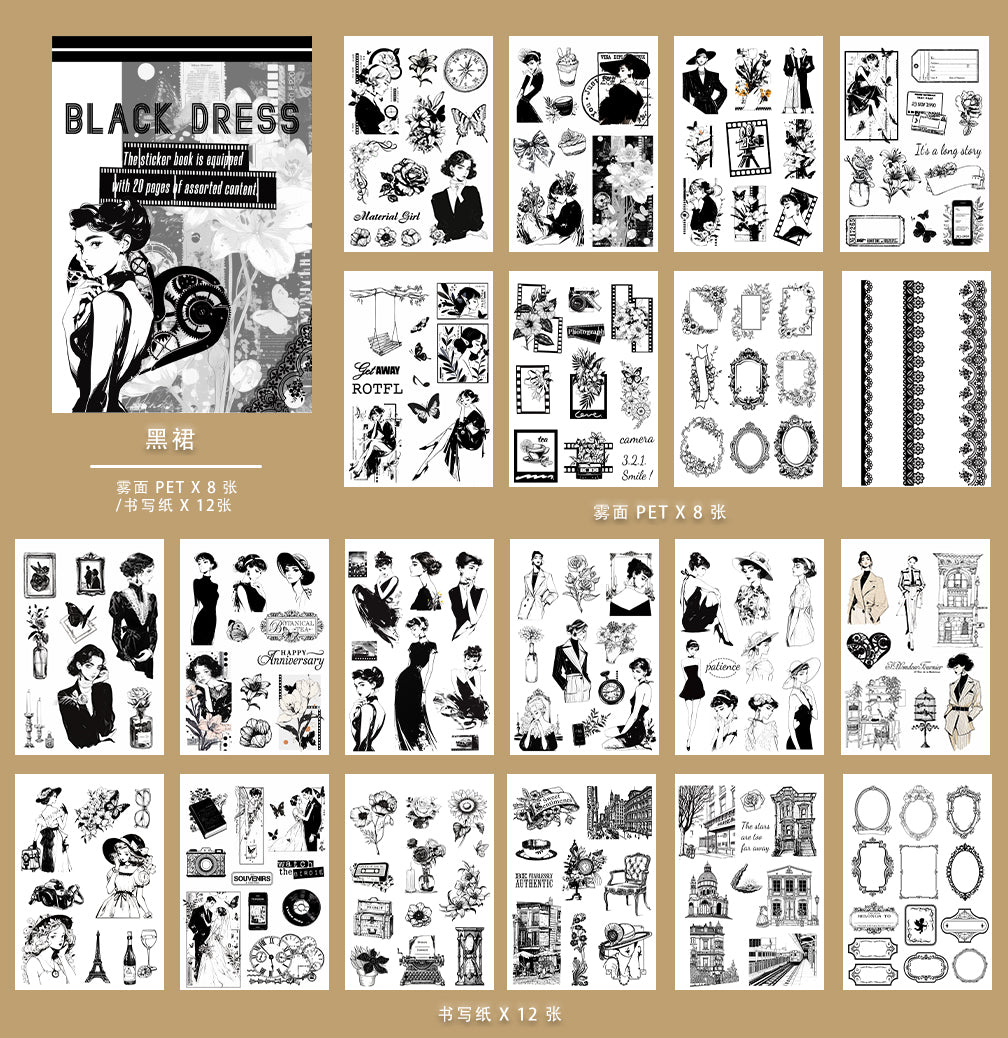 LIBRO DE STICKER BLACK DRESS
