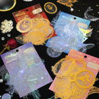 STICKERS HOLOGRAFICO PET DORADO PLATEADO