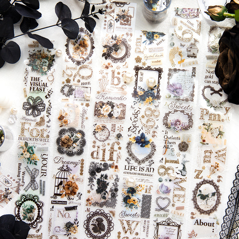 ROLLO WASHI TAPE EN PET COLECCION ROMANTIC Dark Vintage
