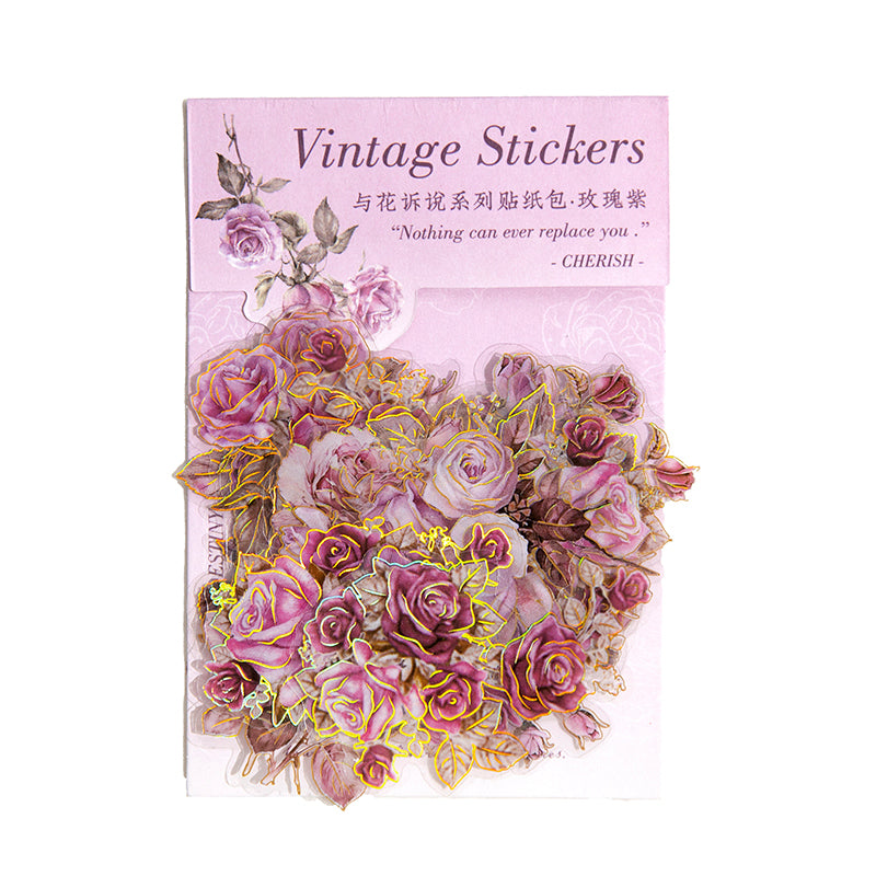 PET Plant Flowers Stickers