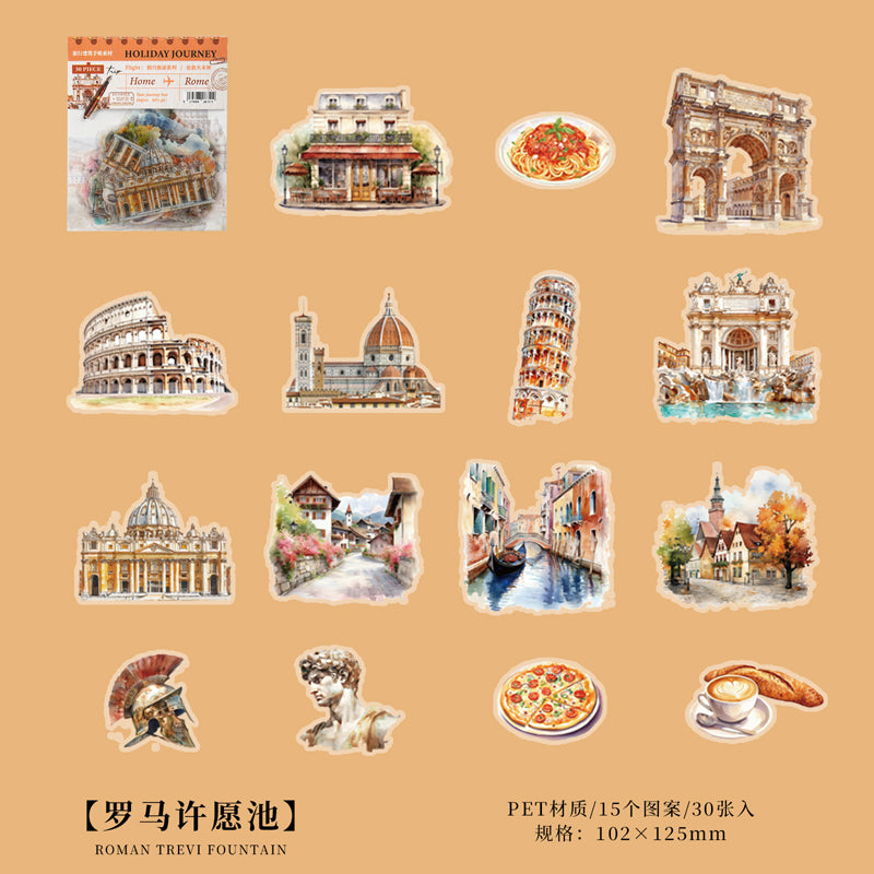 STICKERS PET TRAVEL HOLIDAY JOURNEY