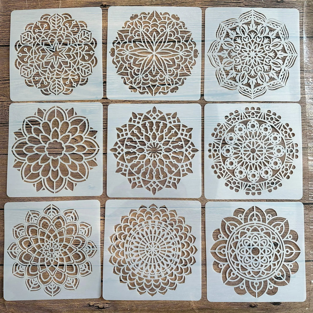 Set estencil 9pcs/set 30cm