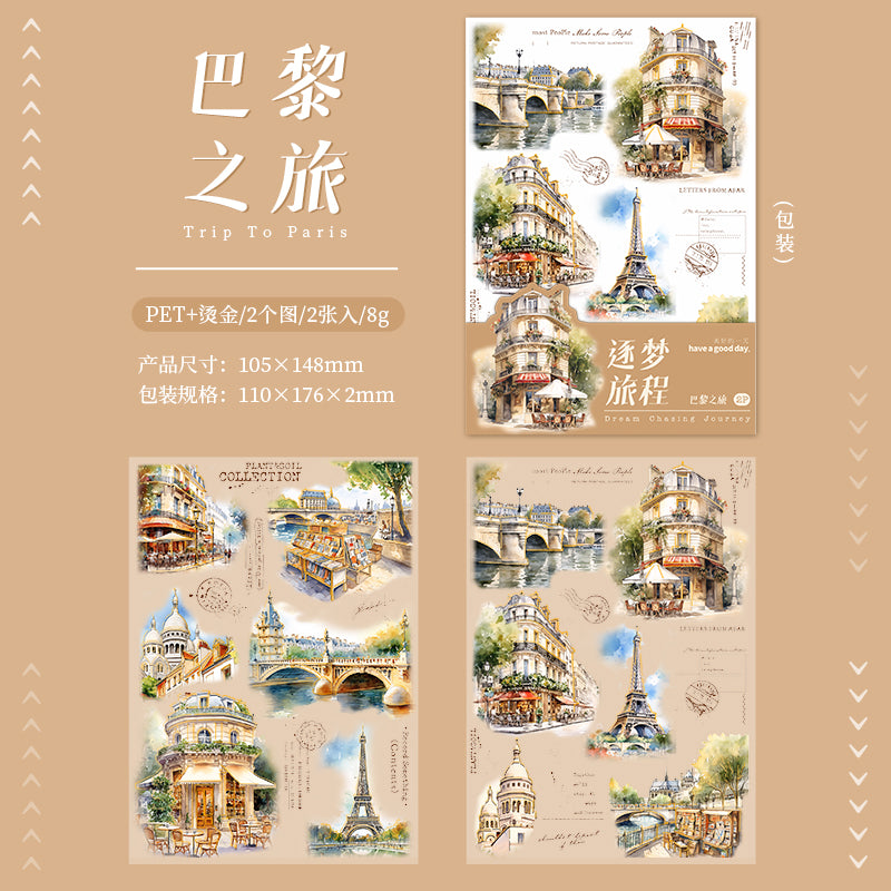 PLANCHAS STICKERS DREAM CHASING JOURNEY