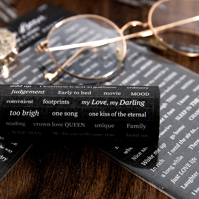 PLANCHA STICKER PALABRAS Y FRASES A LOVE LETTER