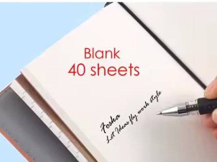 Bitácora tipo Midori símil cuero (con cuadernillos)