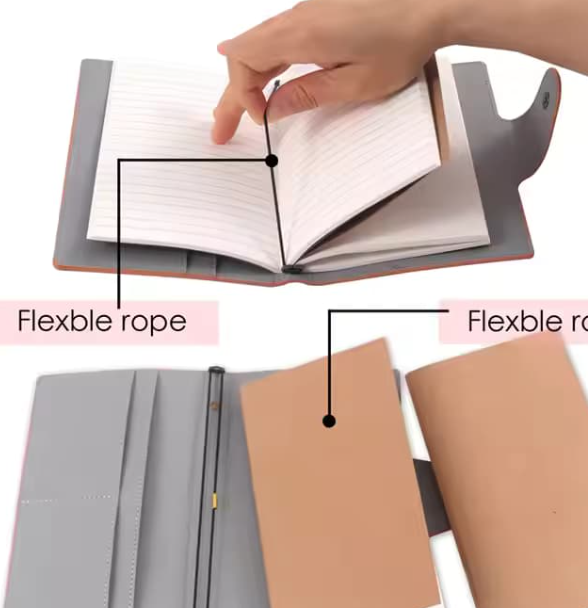 Bitácora tipo Midori símil cuero (con cuadernillos)