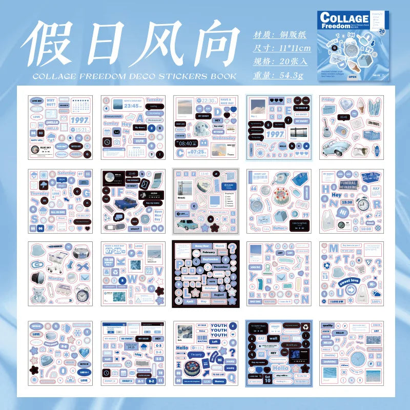 LIBRO STICKERS COLECCION COLLAGE FREEDOM