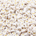 100 Letras Redondas blanco Dorado