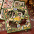 CAJA DE 100 PLANCHAS DE STICKERS VERDE VINTAGE