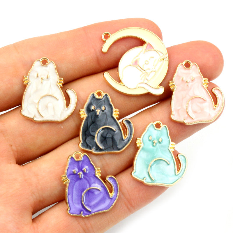 10 DIJE ESMALTADO GATO