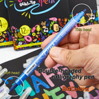 Set marcadores metalicos punta brush lettering