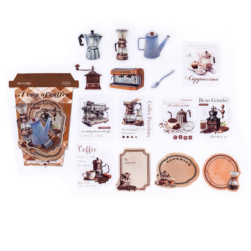STICKERS COLECCION  COFFEE EN PET