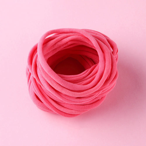 10 Diademas Microfibra Rosa Fuerte