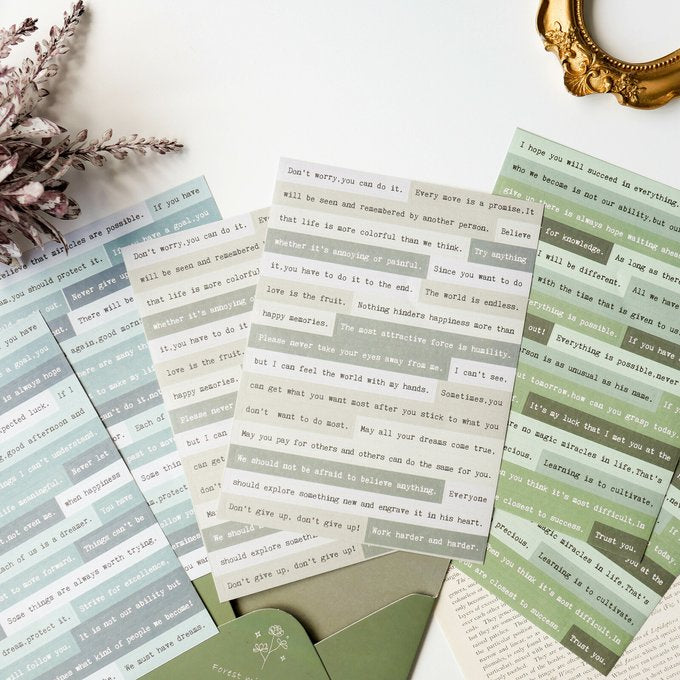 Set de stickers de frases Indifference (6 planchas)