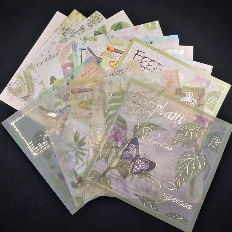 Kit de papeles y stickers Love and Freedom (15 piezas)