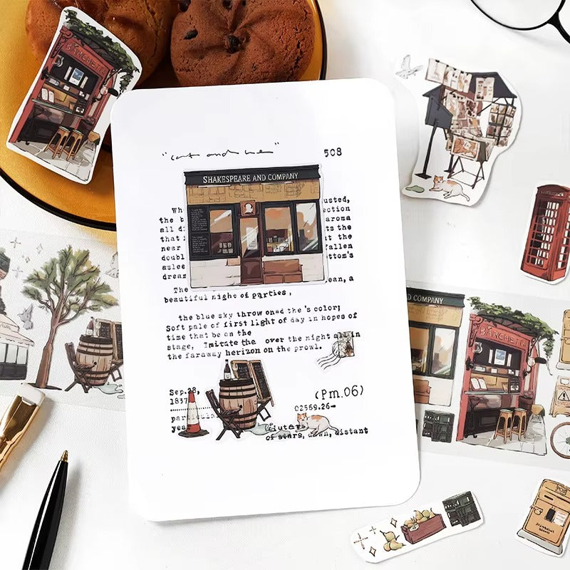 Plancha de stickers PET para recortar (Masking Tape)