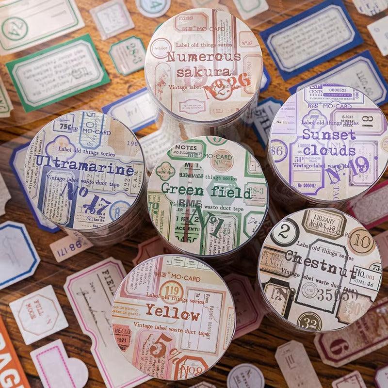 Rollo de stickers vintage (55 mm x 2 m)