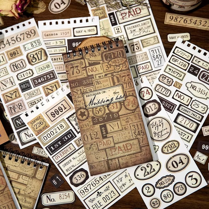 Libro de stickers etiquetas vintage