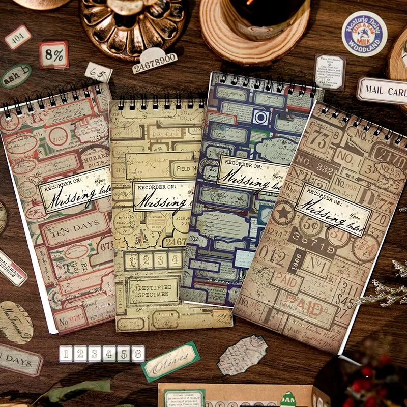 Libro de stickers etiquetas vintage