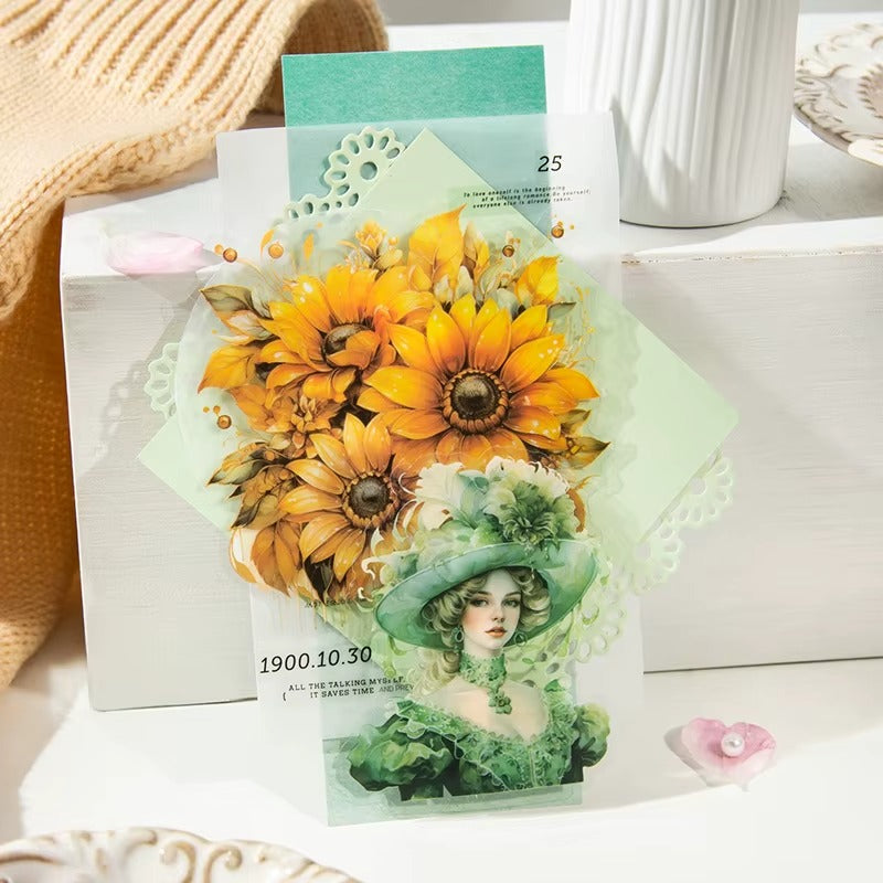 Stickers de flores PET (Flower Collection, 10 piezas)
