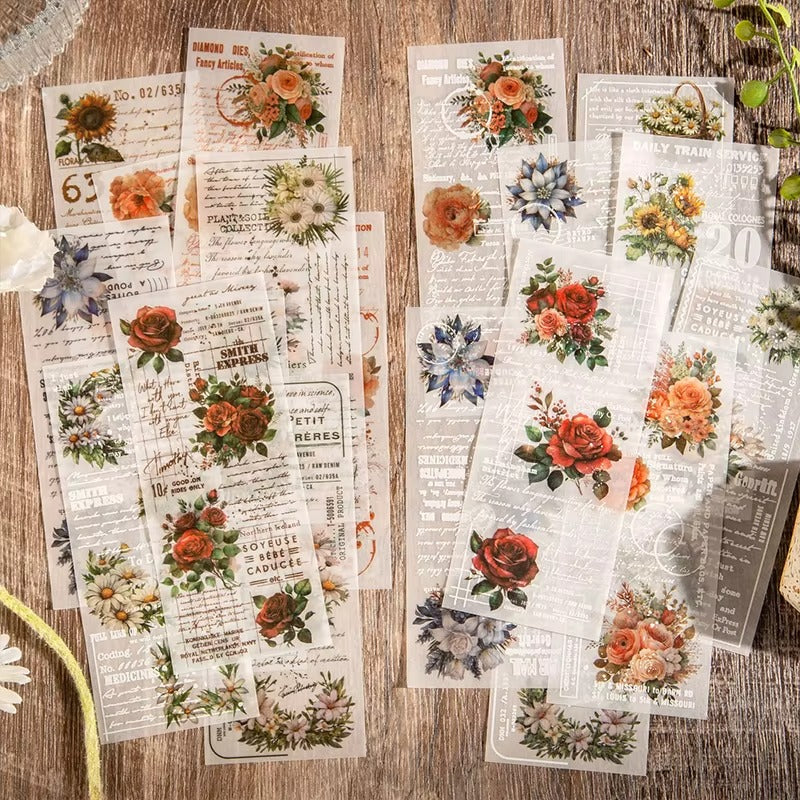 Libro de papeles vegetales impresos