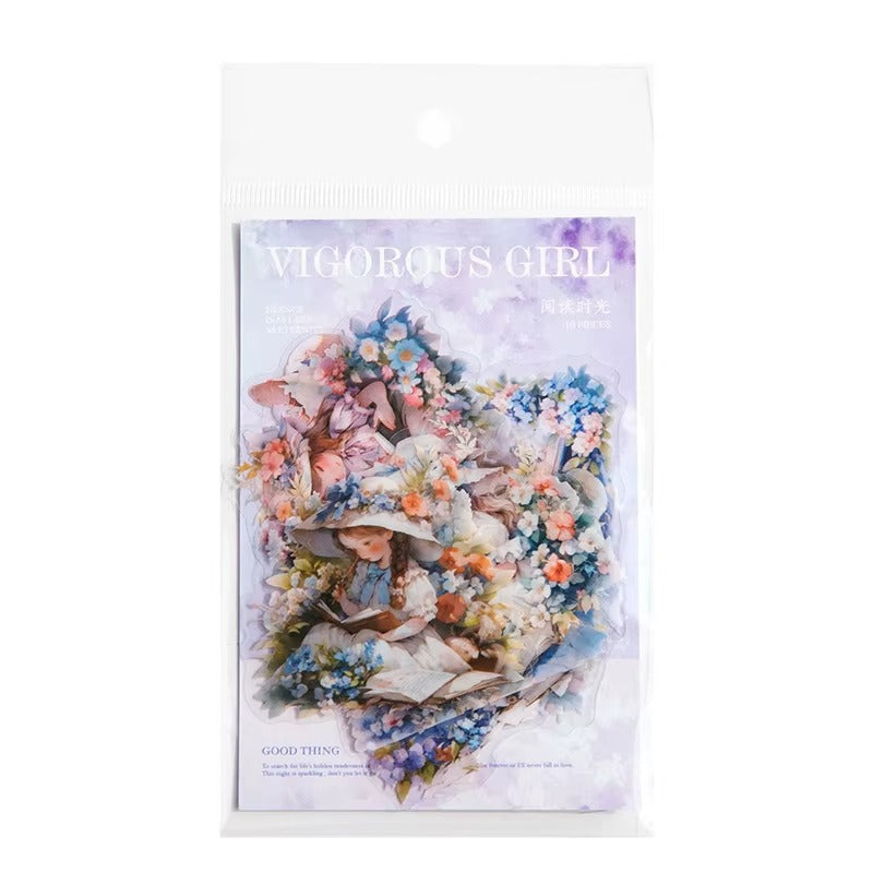 Stickers PET VIGOROUS GIRL (10 piezas)