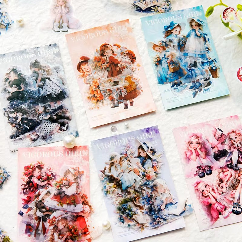 Stickers PET VIGOROUS GIRL (10 piezas)