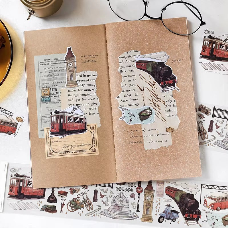 Plancha de stickers PET para recortar (Masking Tape)