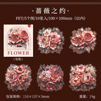 Stickers de flores PET (Flower Collection, 10 piezas)