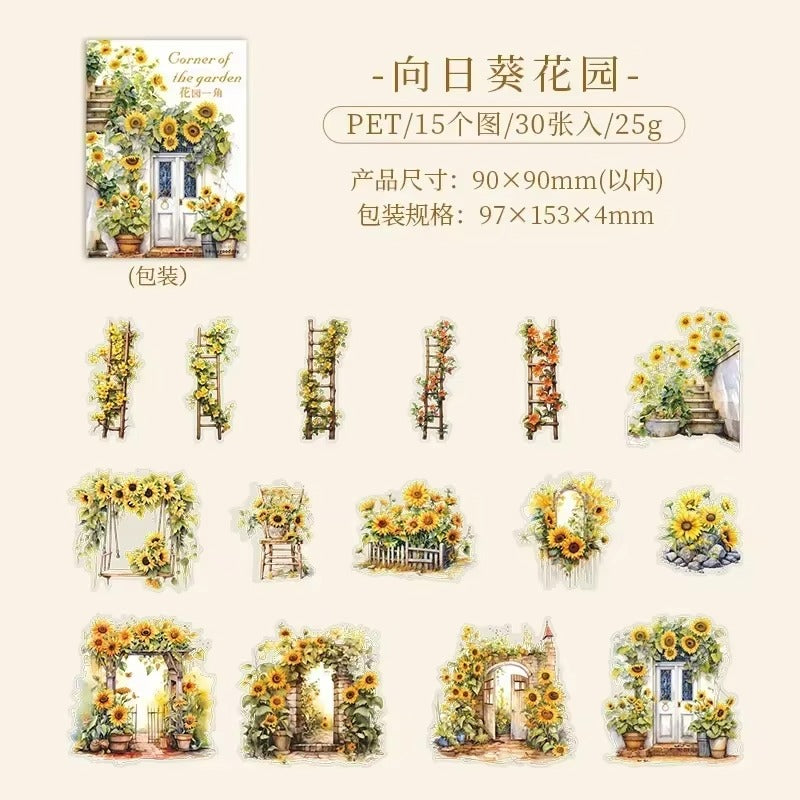 Stickers PET Corner of the Garden (30 piezas)