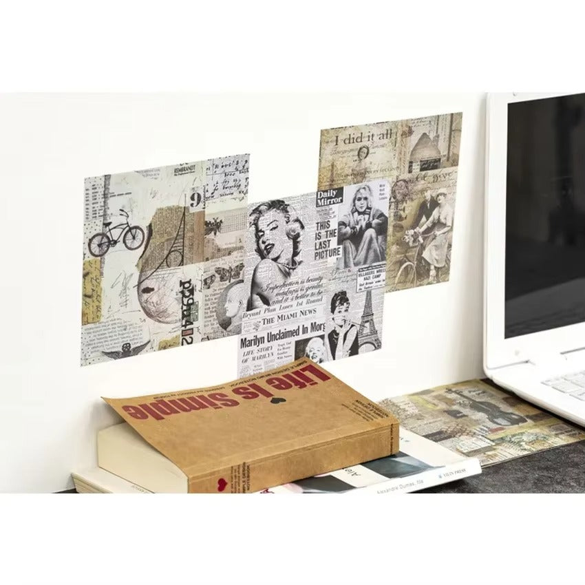 Kit de papeles y stickers Love and Freedom (15 piezas)