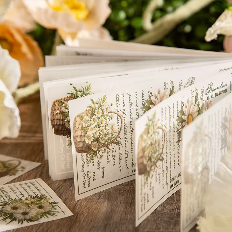 Libro de papeles vegetales impresos