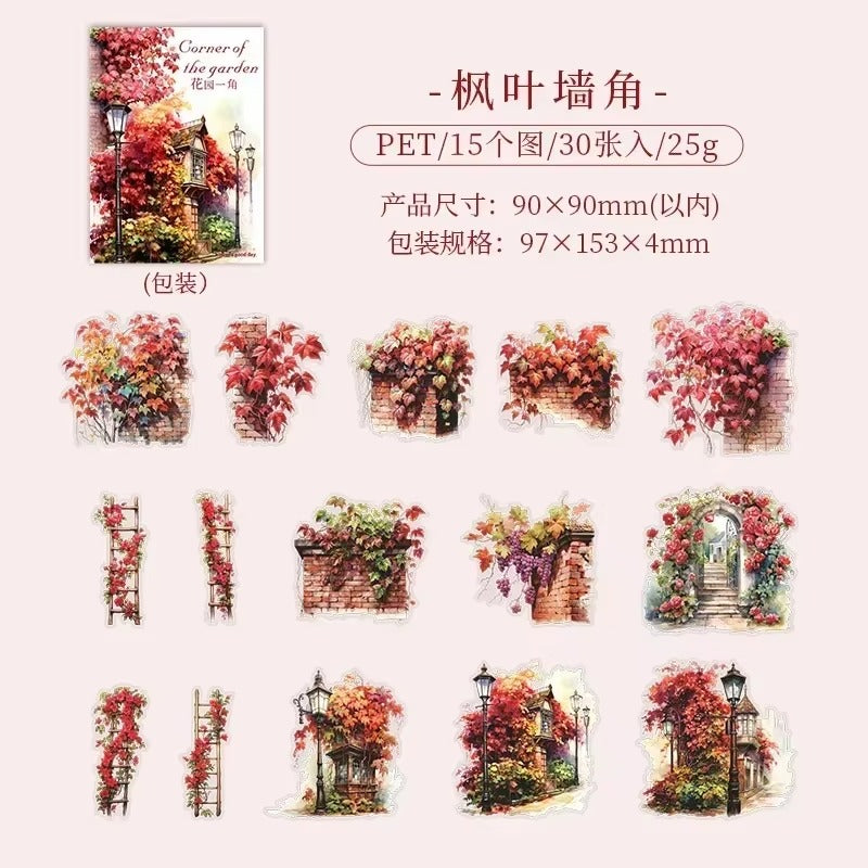 Stickers PET Corner of the Garden (30 piezas)