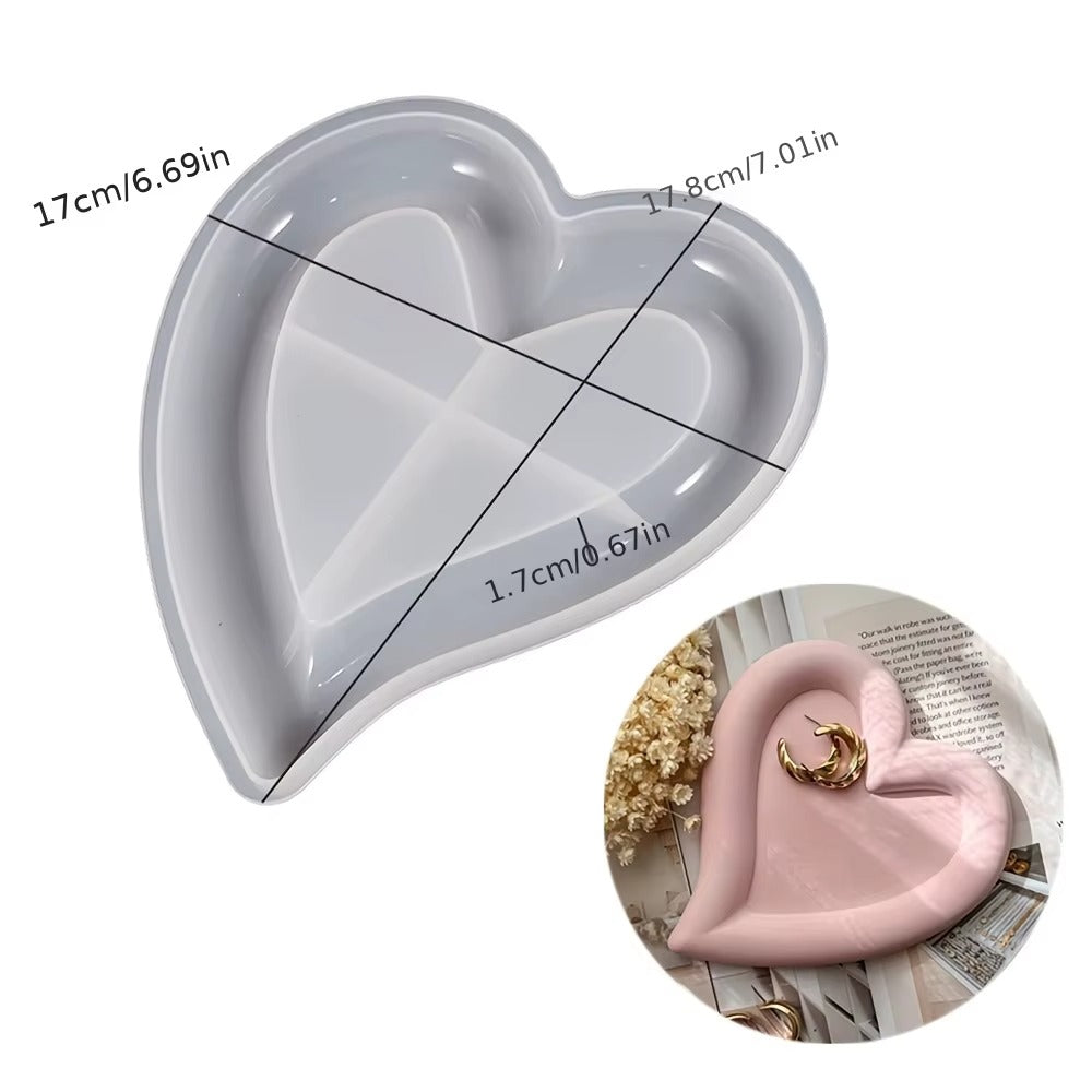 Molde de silicona Bandeja corazon - 29654