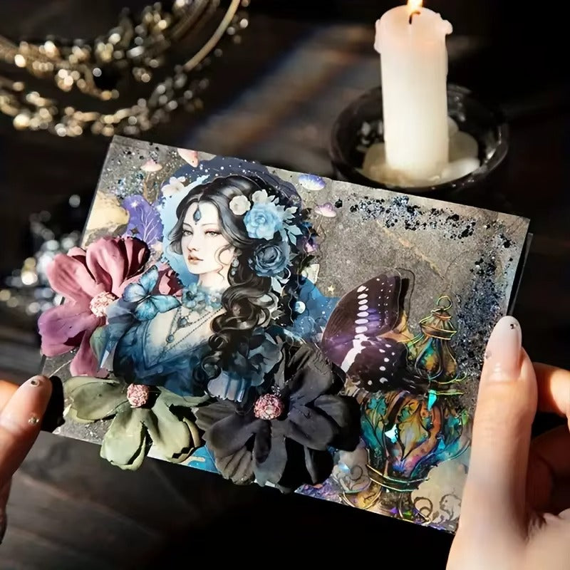 Stickers PET estilo gótico Goth Maiden (30 piezas)