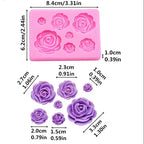 Molde de silicona flores rosas