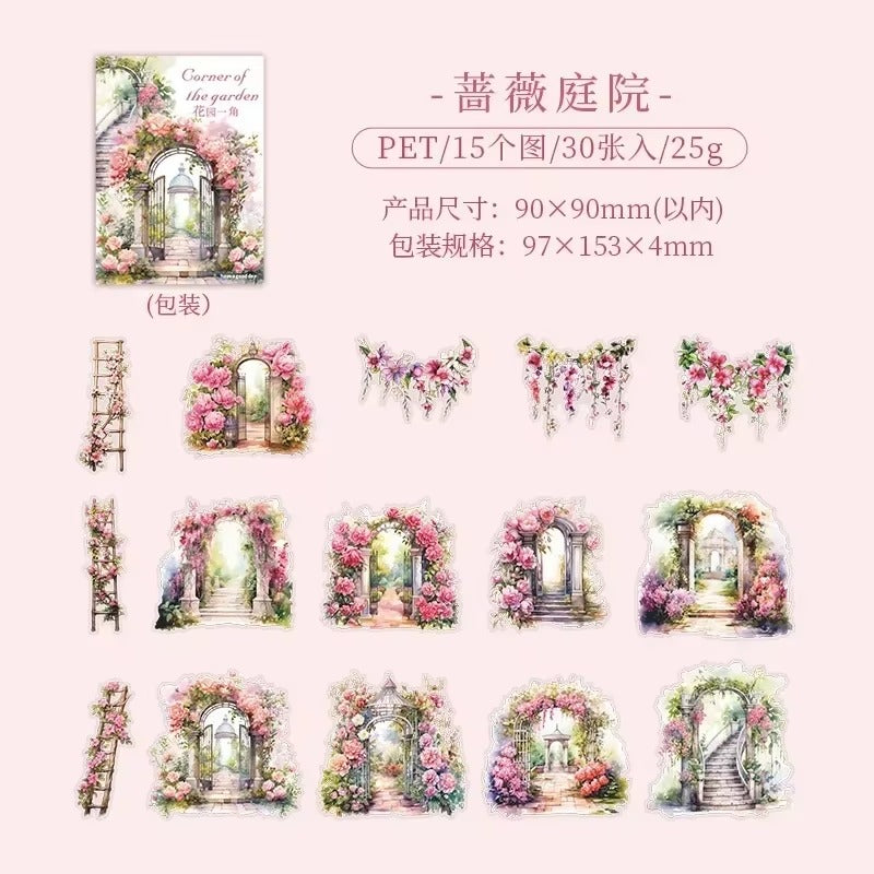 Stickers PET Corner of the Garden (30 piezas)