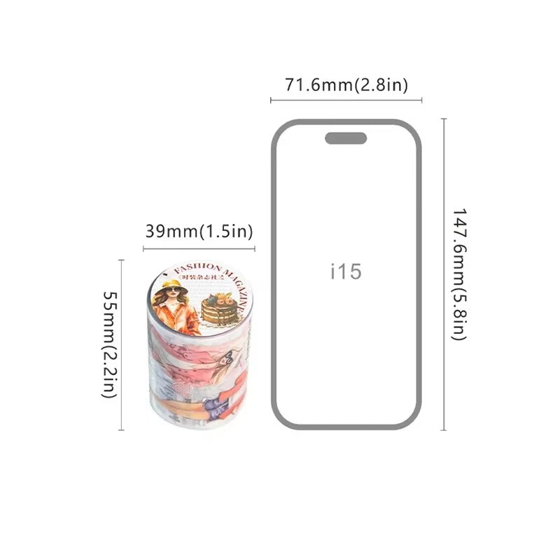 Washi tape PET Fashion Magazine (55 mm x 2 m)
