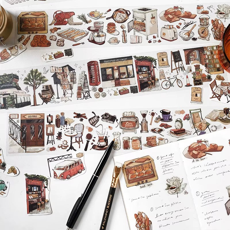 Plancha de stickers PET para recortar (Masking Tape)