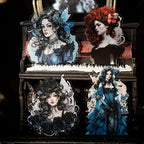 Stickers PET estilo gótico Goth Maiden (30 piezas)