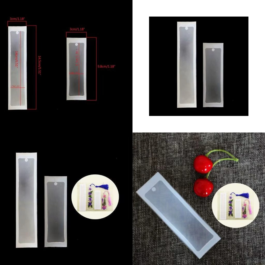 Set Molde Marca Paginas Silicona Resina